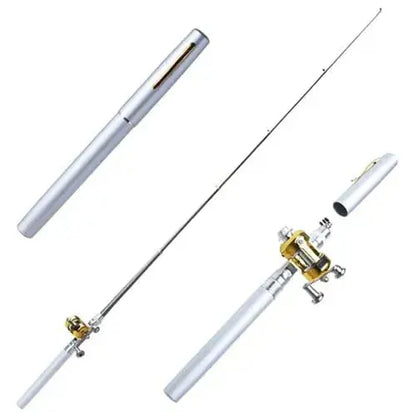 Compact Travel Fishing Rod and Reel Set | Lightweight Aluminum Gear