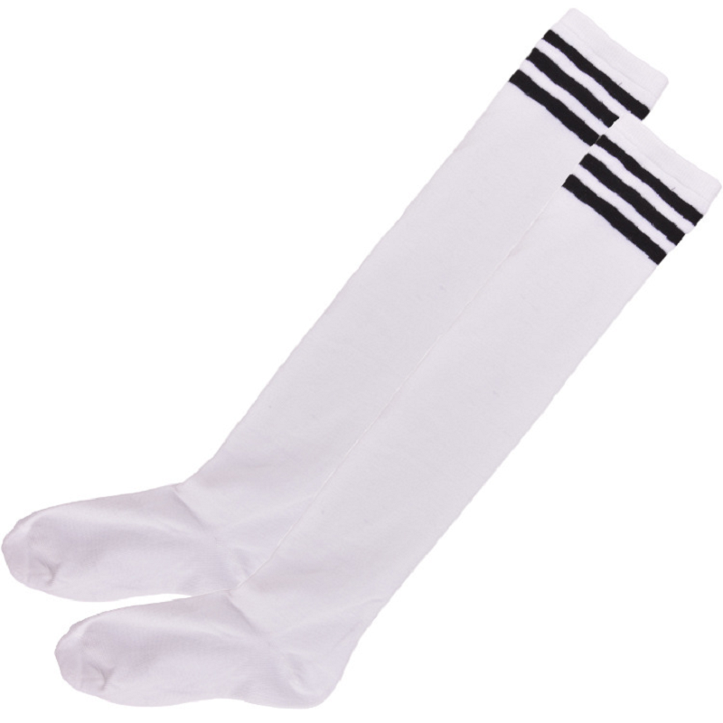 Long Thigh High Nylon Socks with Stripes for Girls