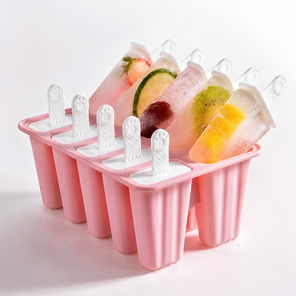 Homemade Frozen Treats Silicone Ice Pop Maker with Sticks