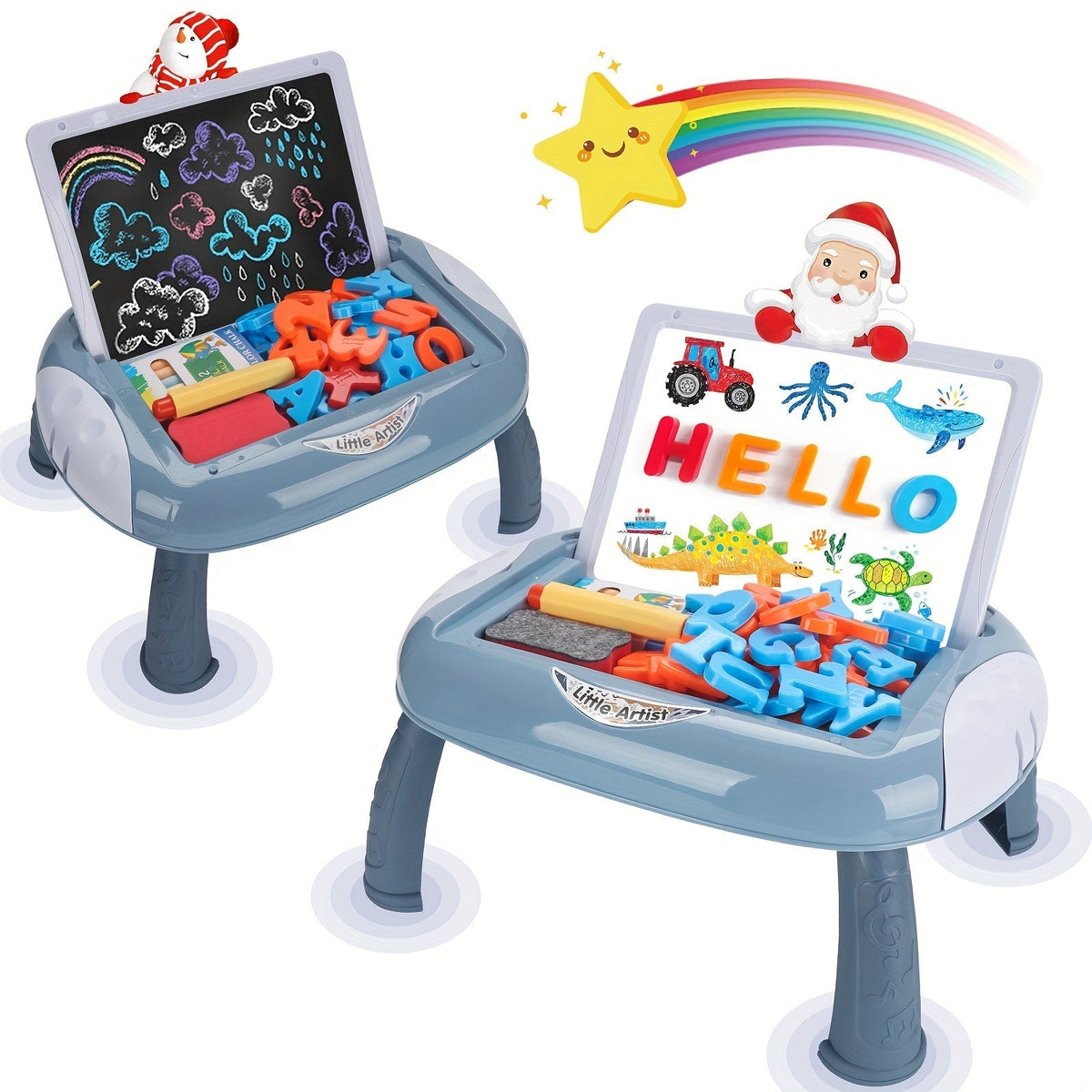 Black and White Reversible Chalkboard Set with Accessories