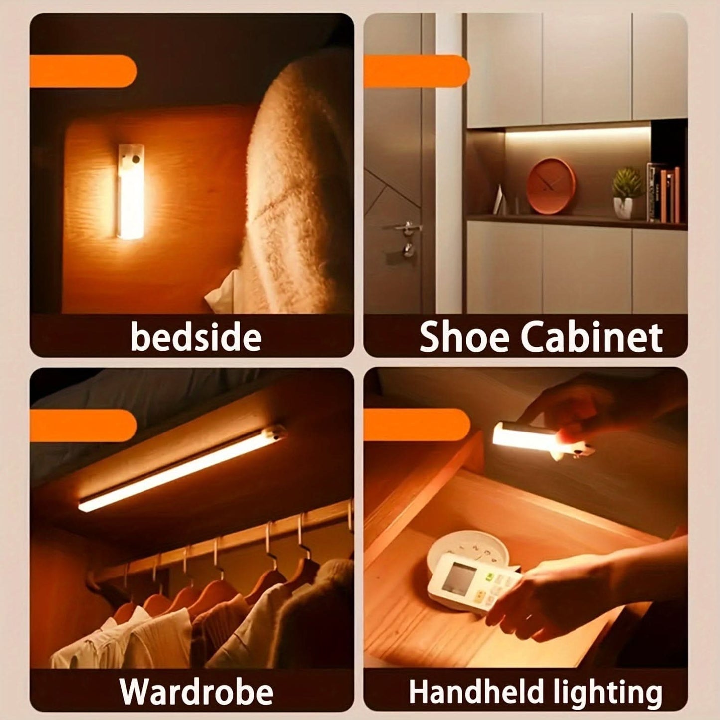 Smart LED Night Light with Motion Sensor, USB Rechargeable and Dimmable