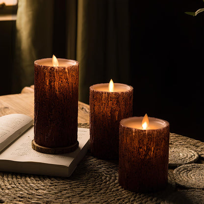 Flickering LED Pillar Candles - Flameless for a Cozy Home Atmosphere