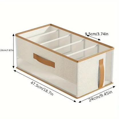 Foldable and Spacious Storage Box with Dividers | Closet Organizer