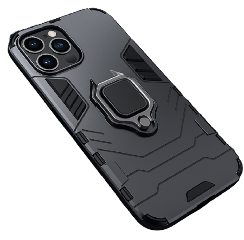 Durable Protective Case for iPhone with Mini Ring Holder Back