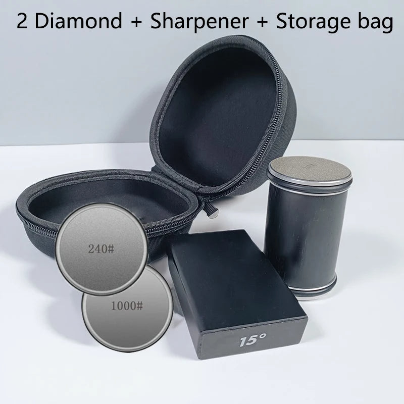 2-in-1 Magnetic Knife Holder and Dual-Angle Rolling Sharpener