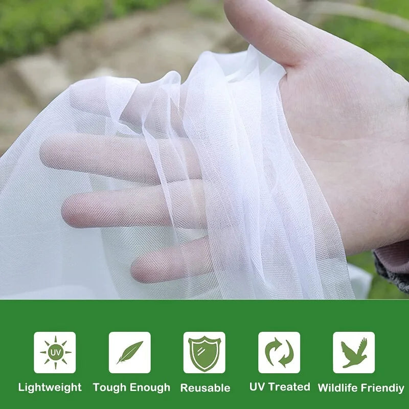 Plant Protection Netting – HDPE Insect and Bird Barrier, Light-Transmissive, Ideal for Vegetables & Fruits