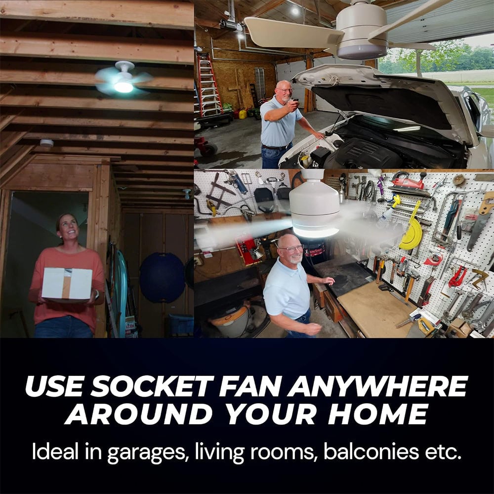 Remote-Controlled 2-in-1 Ceiling Fan Light with E27/B22 Base