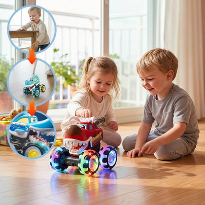 Shark Glide LED Toy Car | 360° Spins & Dazzling Lights | Durable Fun for Kids
