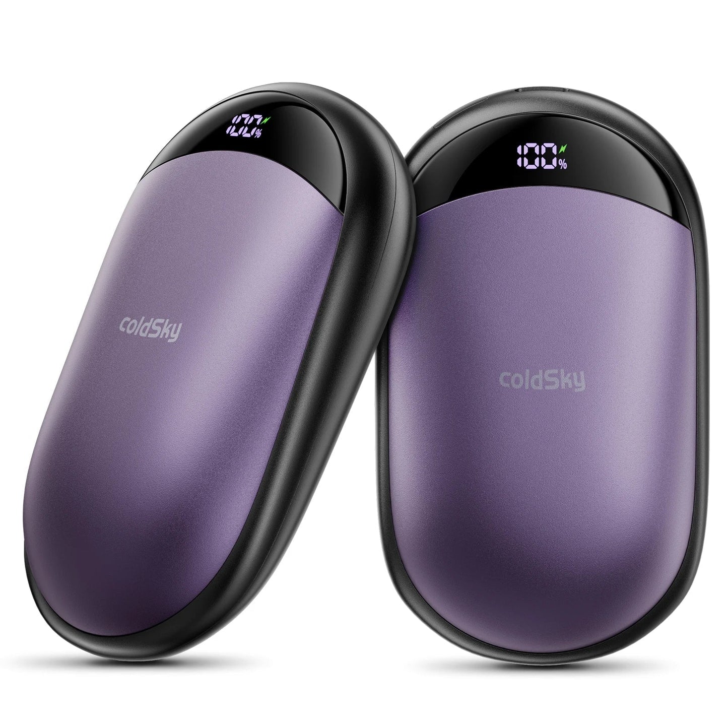 2-Pack Rechargeable Hand Warmers with Digital Display, Portable Electric Warmers