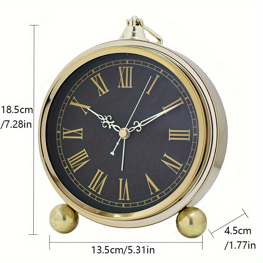 Chic Silent Analog Desk Clock for Tranquil Spaces