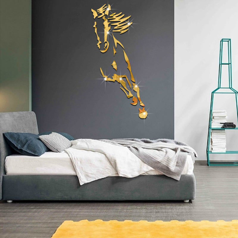 3D Acrylic Wall Art of Galloping Horse Decoration