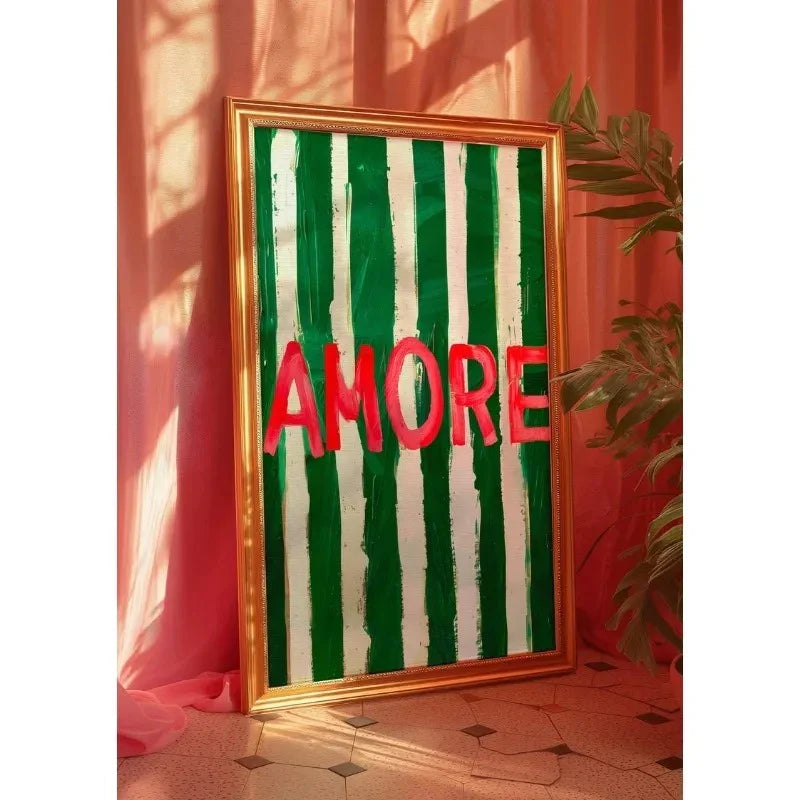 Green Striped Psychedelic Wall Decoration