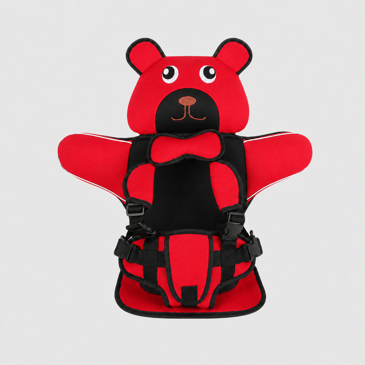 Child Booster Seat for Travel - Adjustable with Bear Pattern