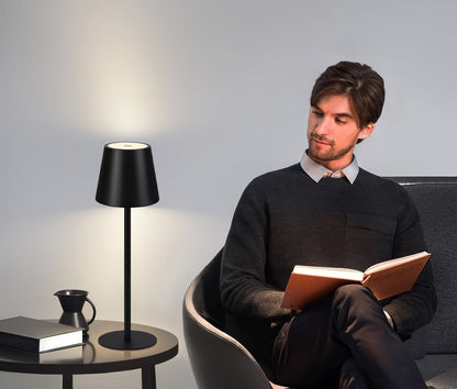 LED Table Lamp with Touch Control – Rechargeable for Nightstand Use