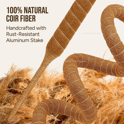 Large Coconut Plant Support Stake | Flexible Coco Fiber Support | Ideal for Monstera & Climbing Plants