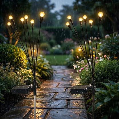 Luminous Solar Garden Lights with Starburst Glow | Eco-Friendly Outdoor Lighting