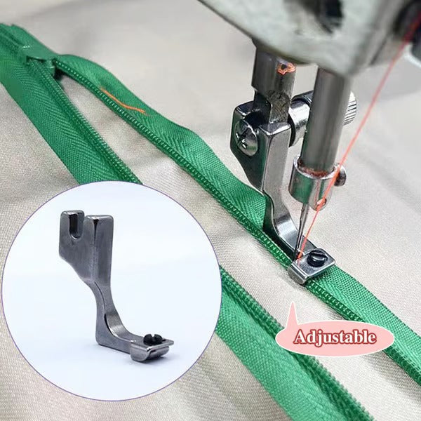 Adjustable Zip Foot for Seamless Stitching on Sizes 3 & 5