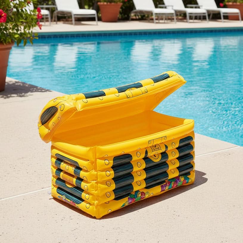 Inflatable Cooler in Pirate Treasure Chest Design