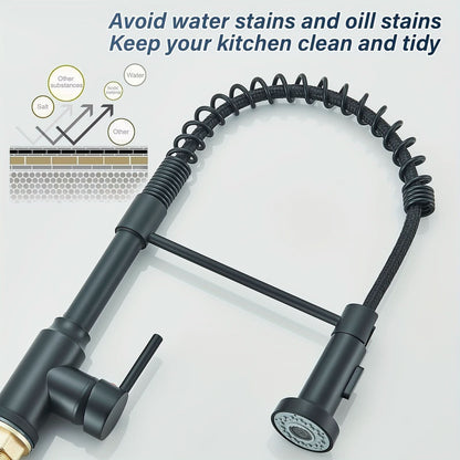 Contemporary Pull-Down Kitchen Faucet for Modern Sink Areas