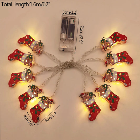 FrostGlow LED Christmas Lights | Acrylic Snowman & Tree | 10-Piece String Lights | Holiday Decor for Christmas & New Year 2025