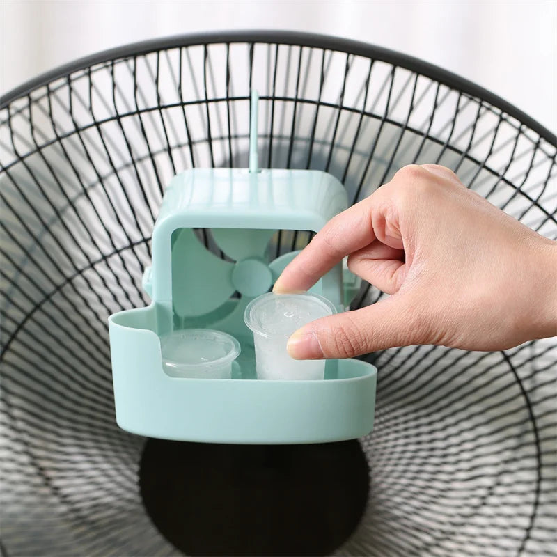 Cooling Fan Attachment with 4 Ice Containers for Enhanced Airflow