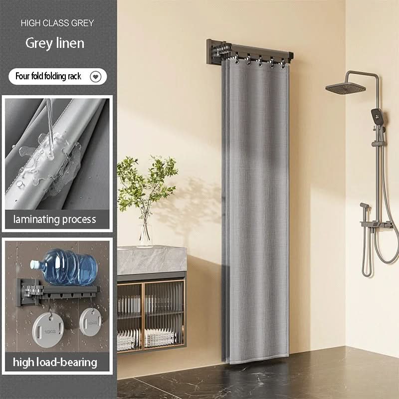 Space-Saving Shower Curtain Rod Divider System