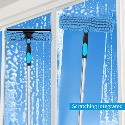 Telescopic Window and Glass Cleaning System – 2-in-1 Crystal Clear Cleaner