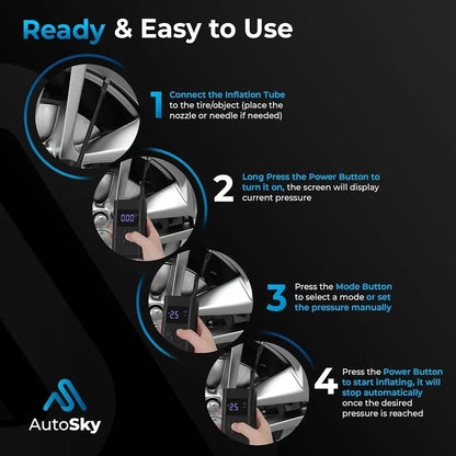 Portable Air Pump for Tires – Fast, Safe, Wireless Inflation Anywhere