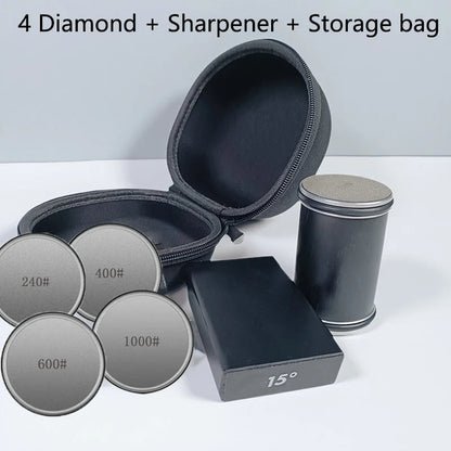 2-in-1 Magnetic Knife Holder and Dual-Angle Rolling Sharpener