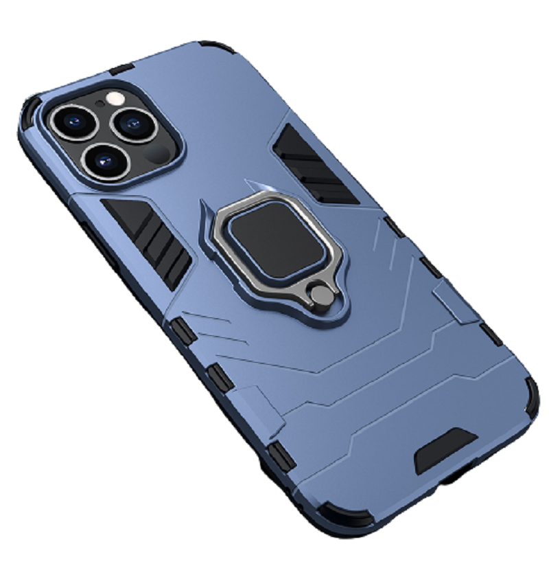 Durable Protective Case for iPhone with Mini Ring Holder Back