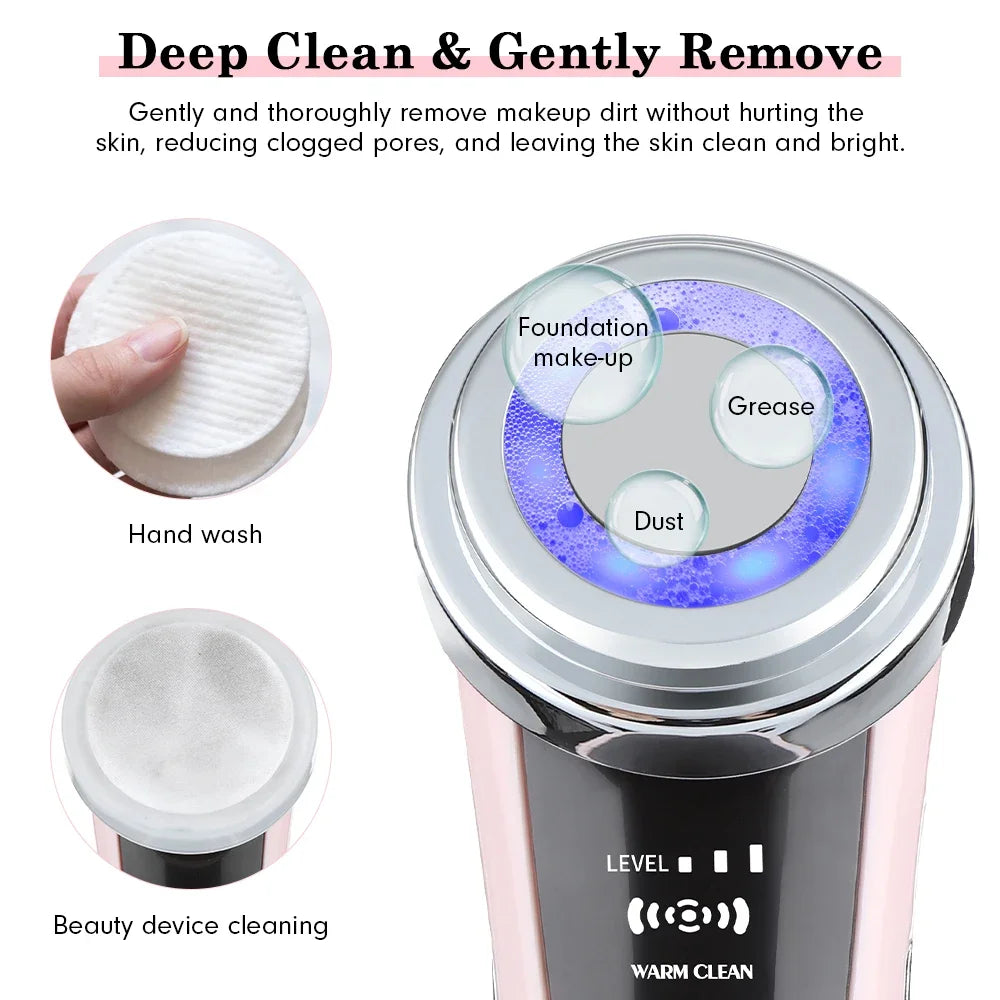 7-in-1 Facial Massager with EMS & RF Microcurrent | LED Light Therapy Anti-Aging Device