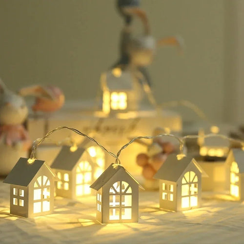 LED String Lights with House Design | Warm White 1.5 m | Decoration for Christmas, Parties & Weddings