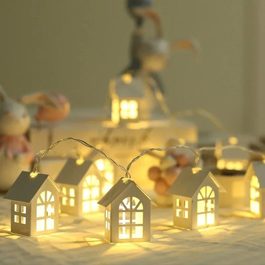 LED String Lights with House Design | Warm White 1.5 m | Decoration for Christmas, Parties & Weddings