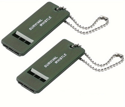 Compact Emergency Whistle with Triple Frequency Alert