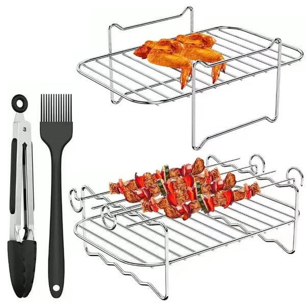 Multi-Layer Air Fryer Rack with Mini Pans
