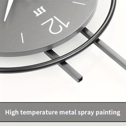 Scandinavian Minimalist Wall Clock with Quiet Iron Frame Design