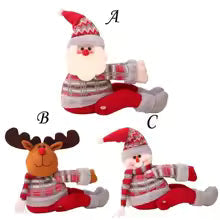 Christmas Curtain Tiebacks – Snowman, Santa & Reindeer Designs | 18×5.5 in