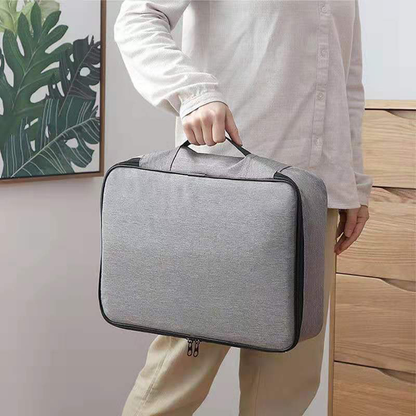 Travel Briefcase for Document Storage with Lock and Multi-Layer Design