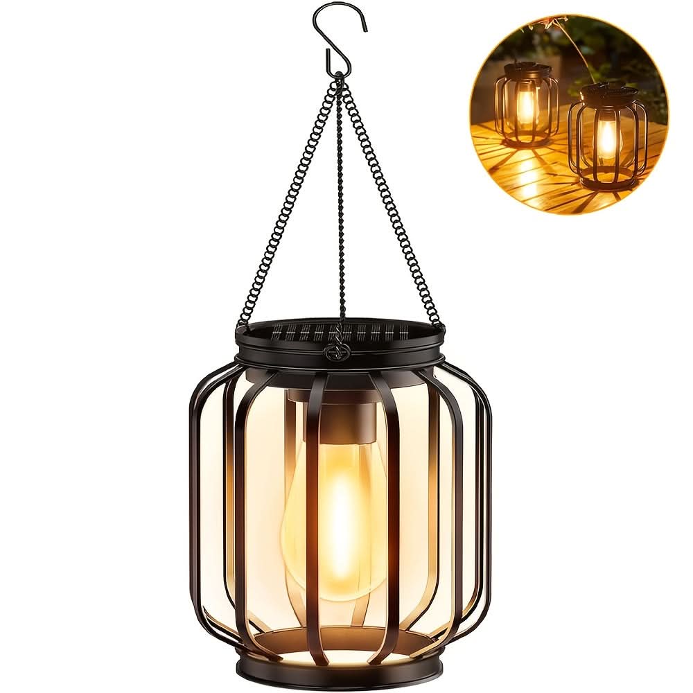 Solar Lantern for Patio and Porch – Warm Glow Lighting