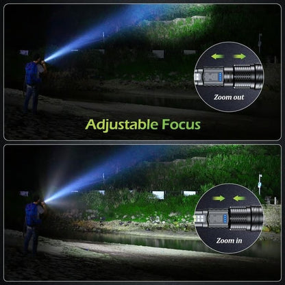 High-Performance LED Flashlight with COB Work Light