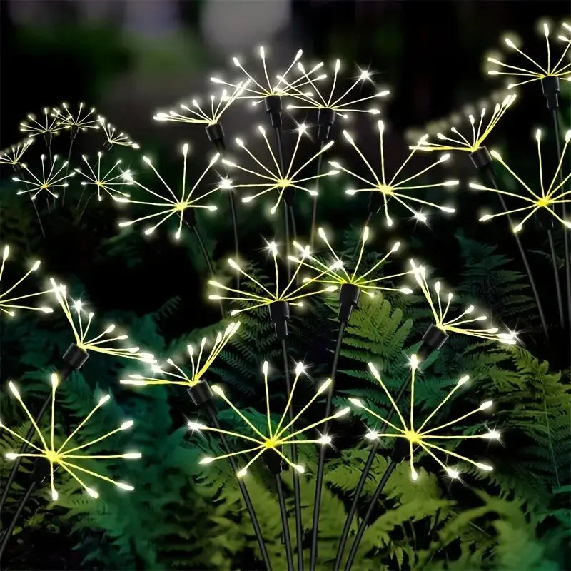 Solar LED Garden Light with Firework Pattern | Waterproof | 8-12 Hours Illumination