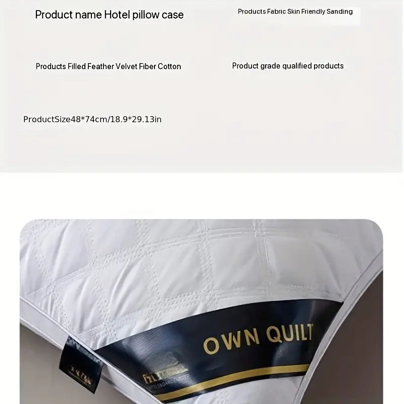 Set of 2 Hypoallergenic 3D Pillows - Soft Cervical Support & Hotel Quality Sleep