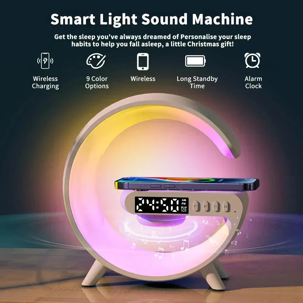 All-in-One Smart Lamp with Wireless Charging & Bluetooth Sound