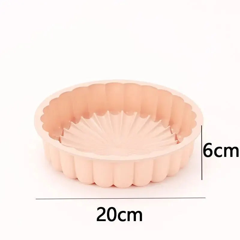 Round Silicone Cake Mold with Sunflower Design | Heat Resistant | 20x20x6 cm