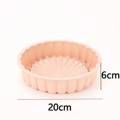 Round Silicone Cake Mold with Sunflower Design | Heat Resistant | 20x20x6 cm