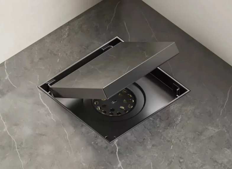 Square Stainless Steel Floor Drain - AquaShield Design