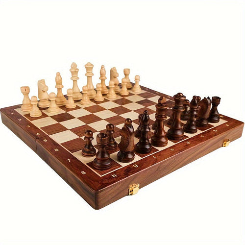 Wooden Chess Set - Ideal for Home and Travel