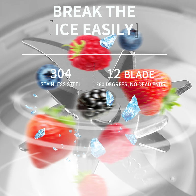 Portable Smoothie Blender | Electric Mini Mixer | Compact Fruit and Juice Blender