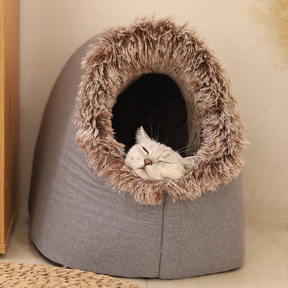 Cozy Animal Cave Bed | Warm and Comfortable Retreat for Your Furry Friend