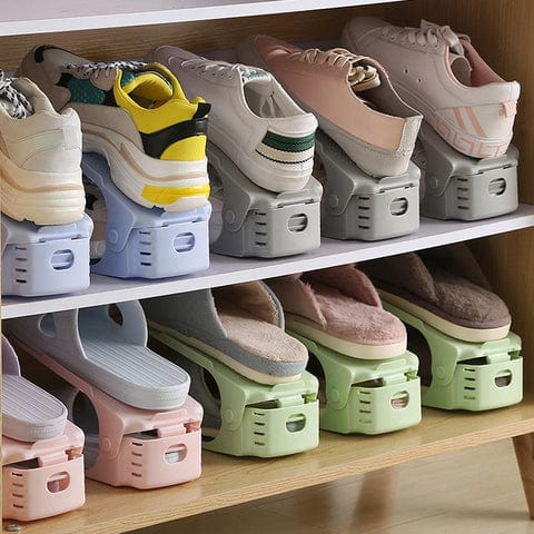 Compact Shoe Stacker | Space-Optimizing Design | Versatile Shoe Organizer